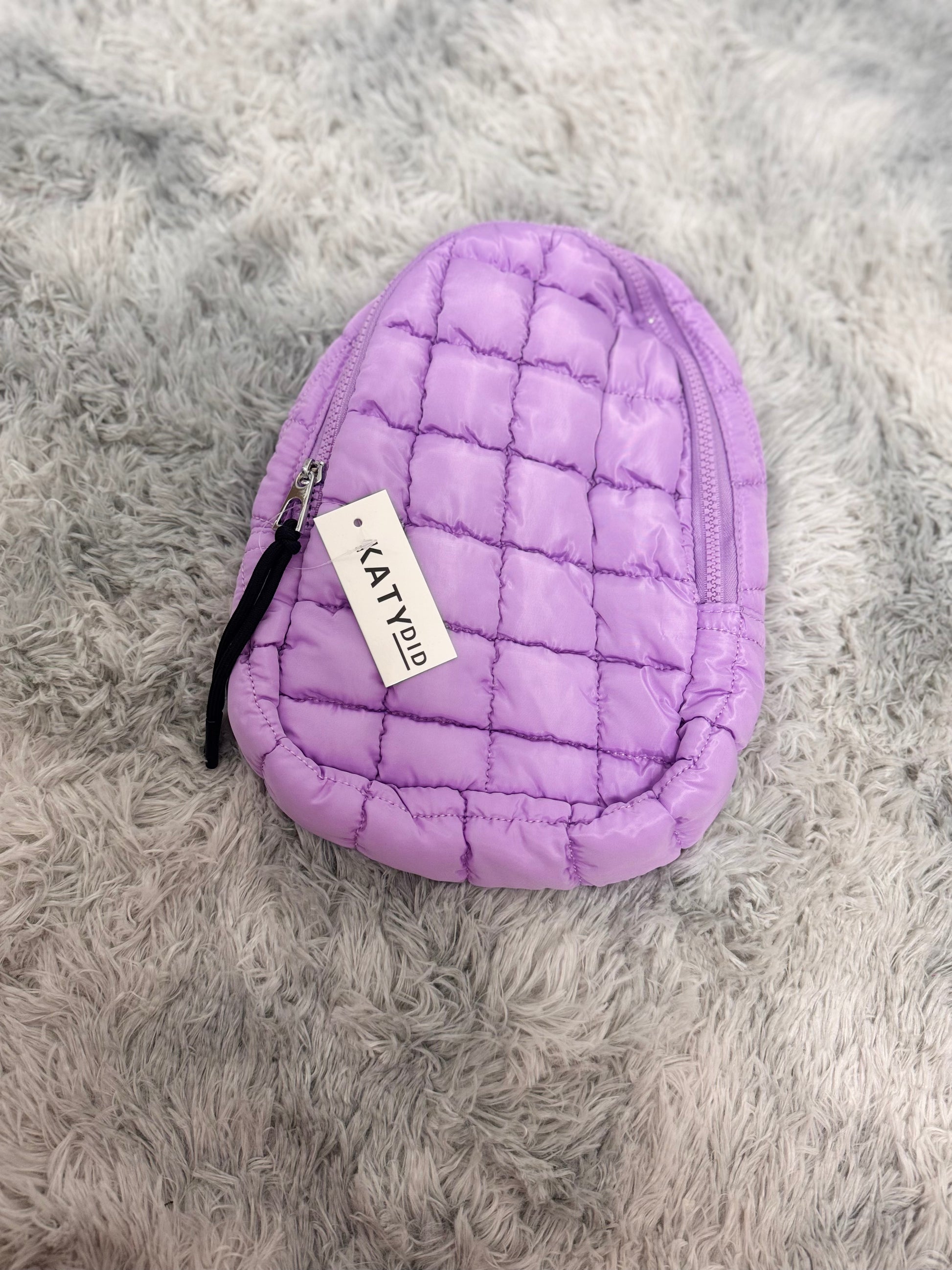 Light Purple Quilted Sling Bag