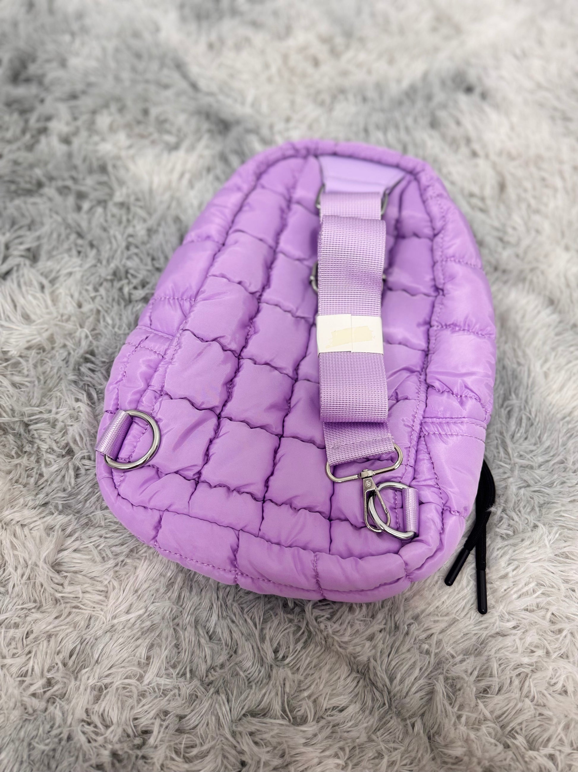 Light Purple Quilted Sling Bag