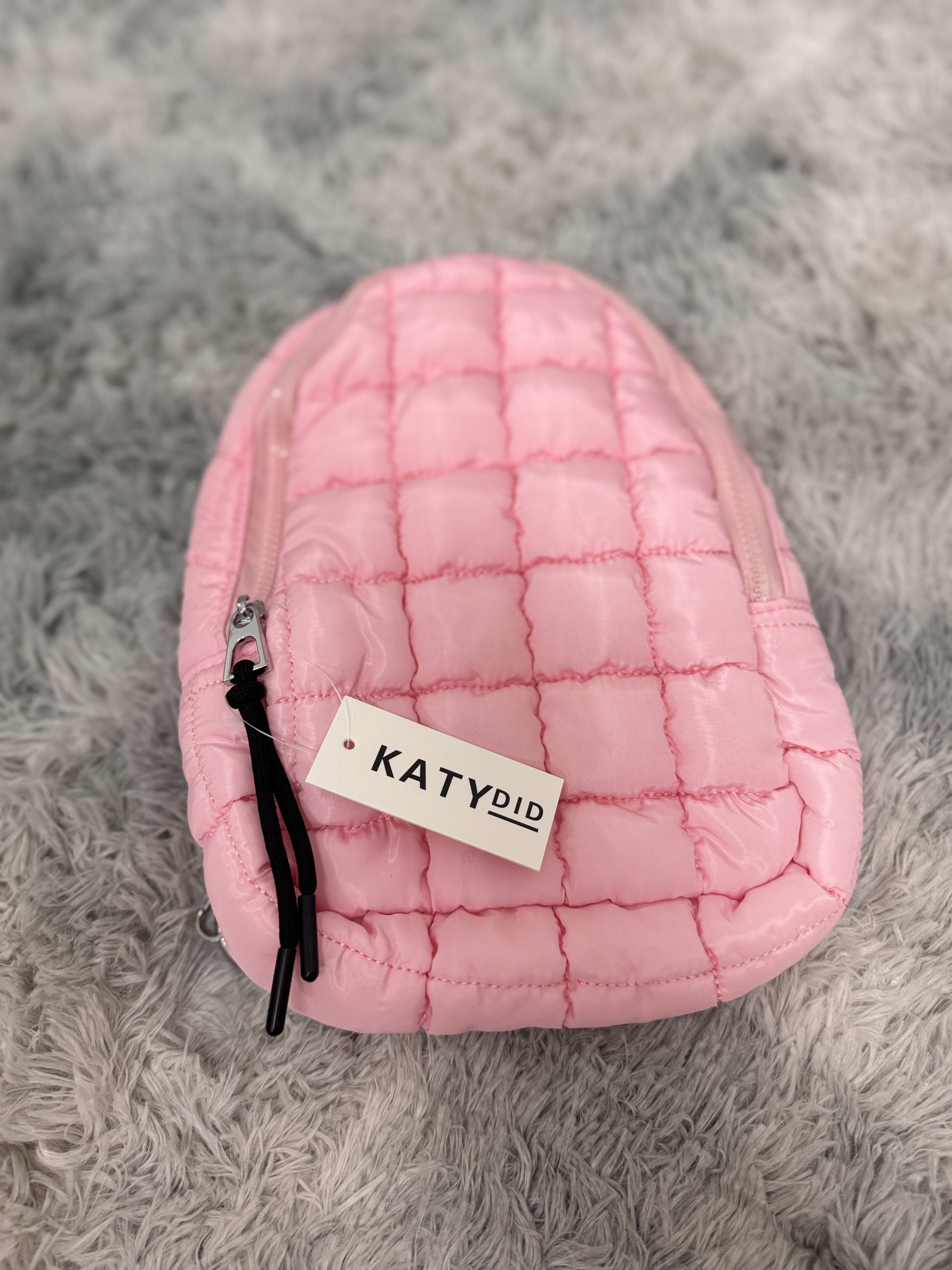 Light Pink Quilted Sling Crossbody