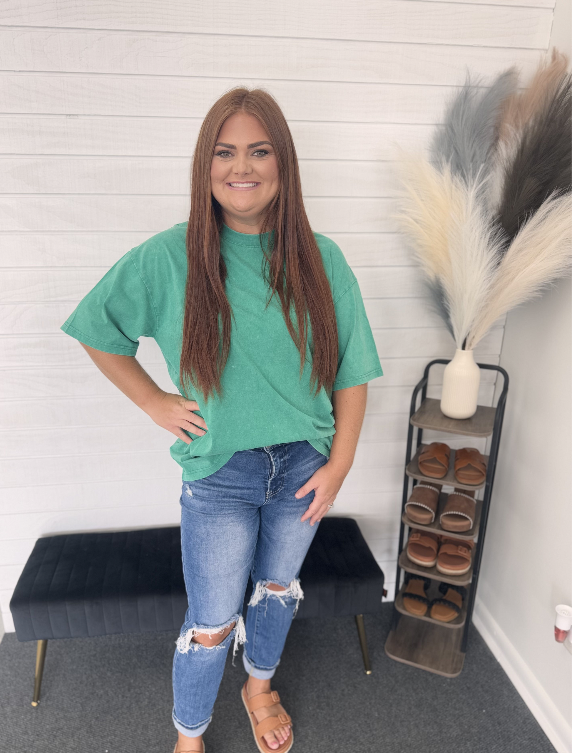 Green Vintage Plus Size Tee