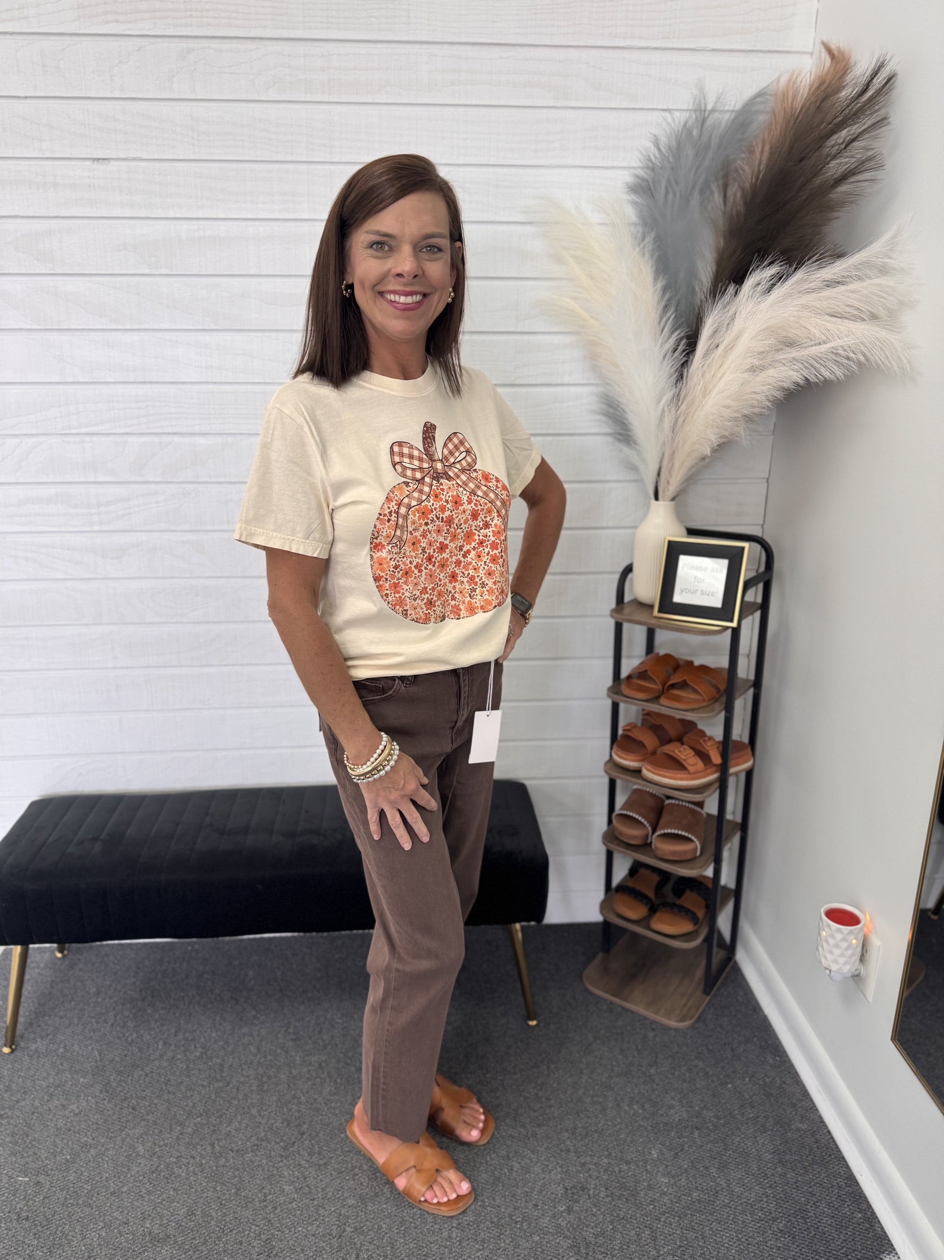 Floral Pumpkin T-Shirt