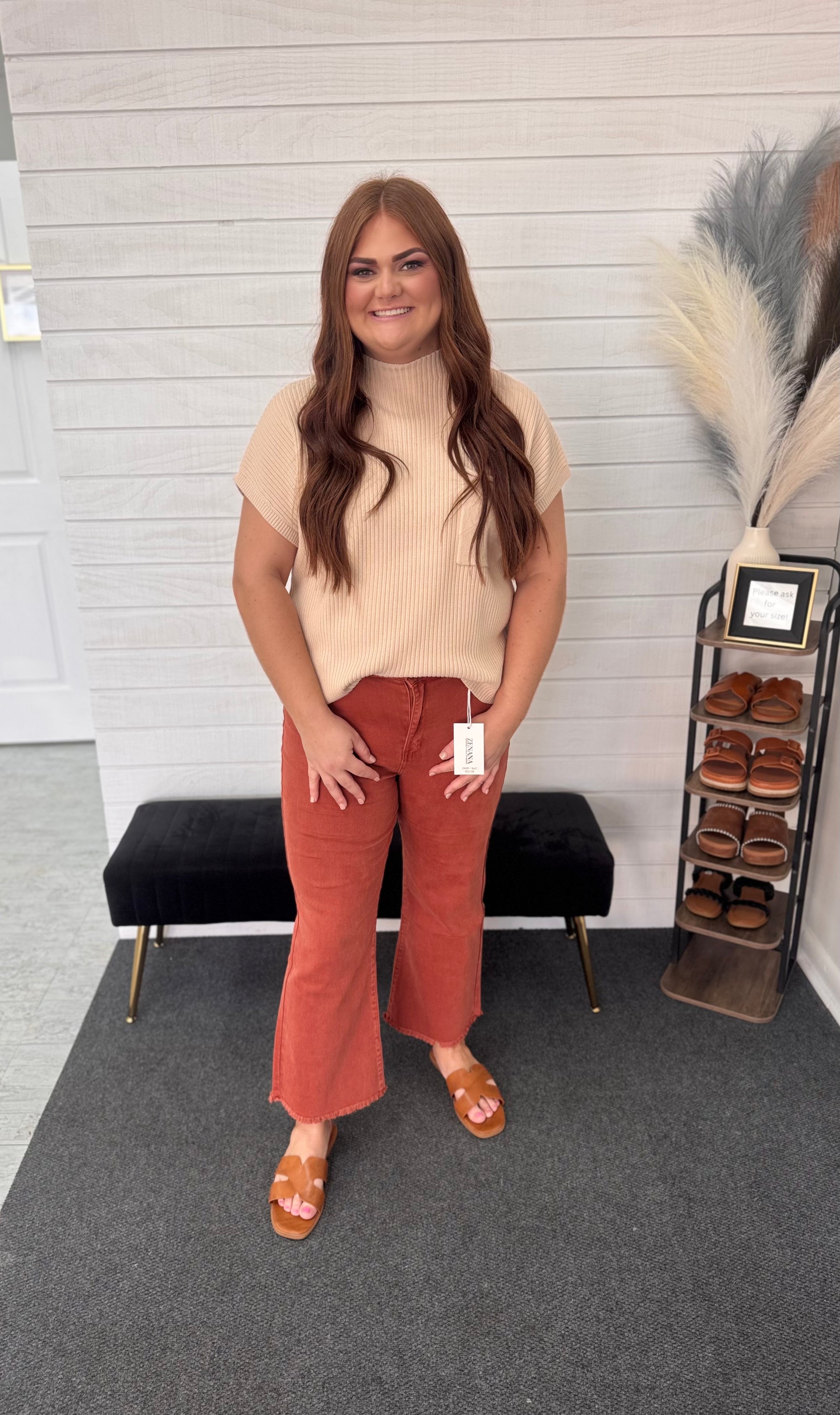 Zenana Rust Pants DMP-1847A