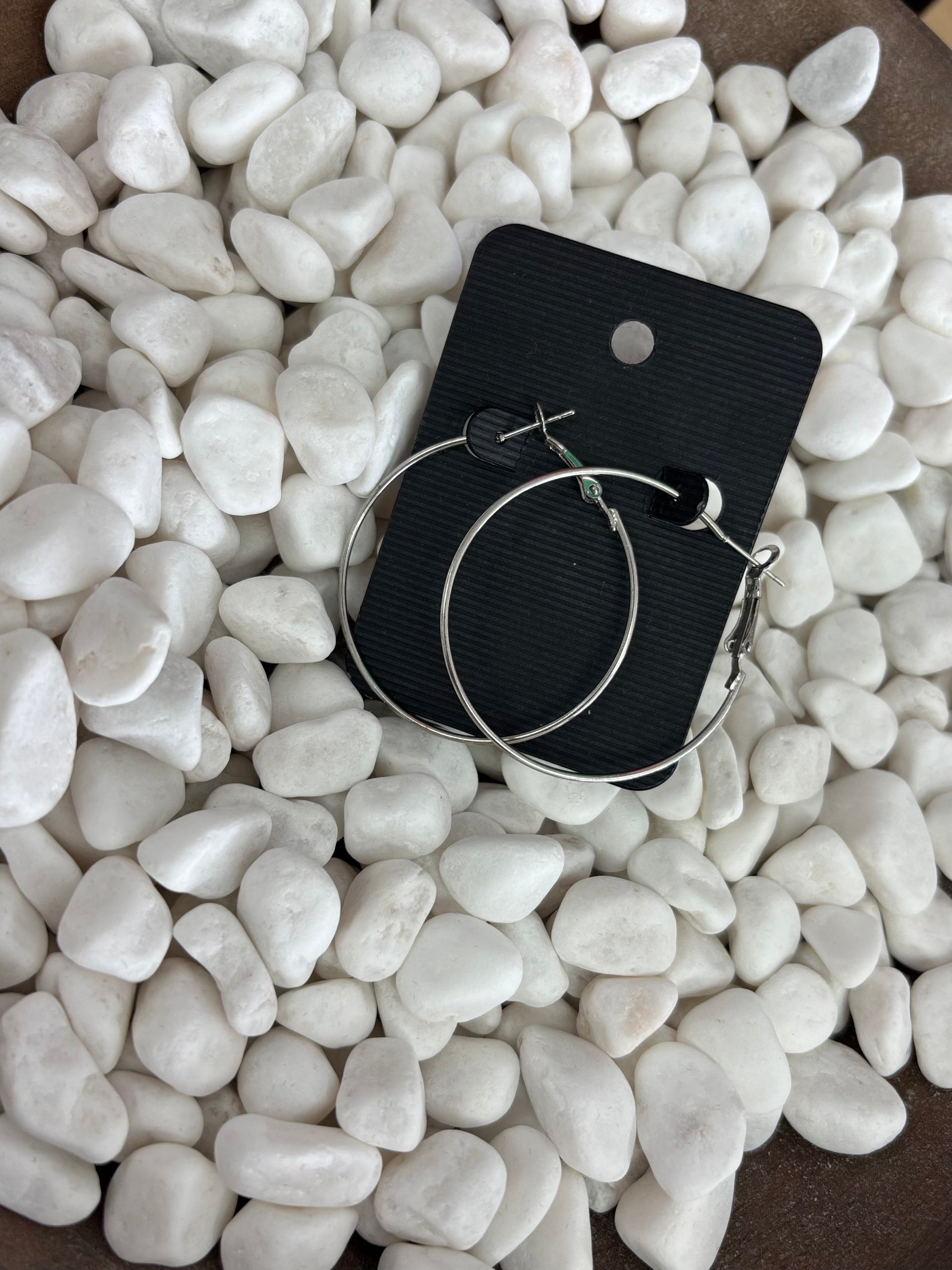 Silver Skinny Hoop