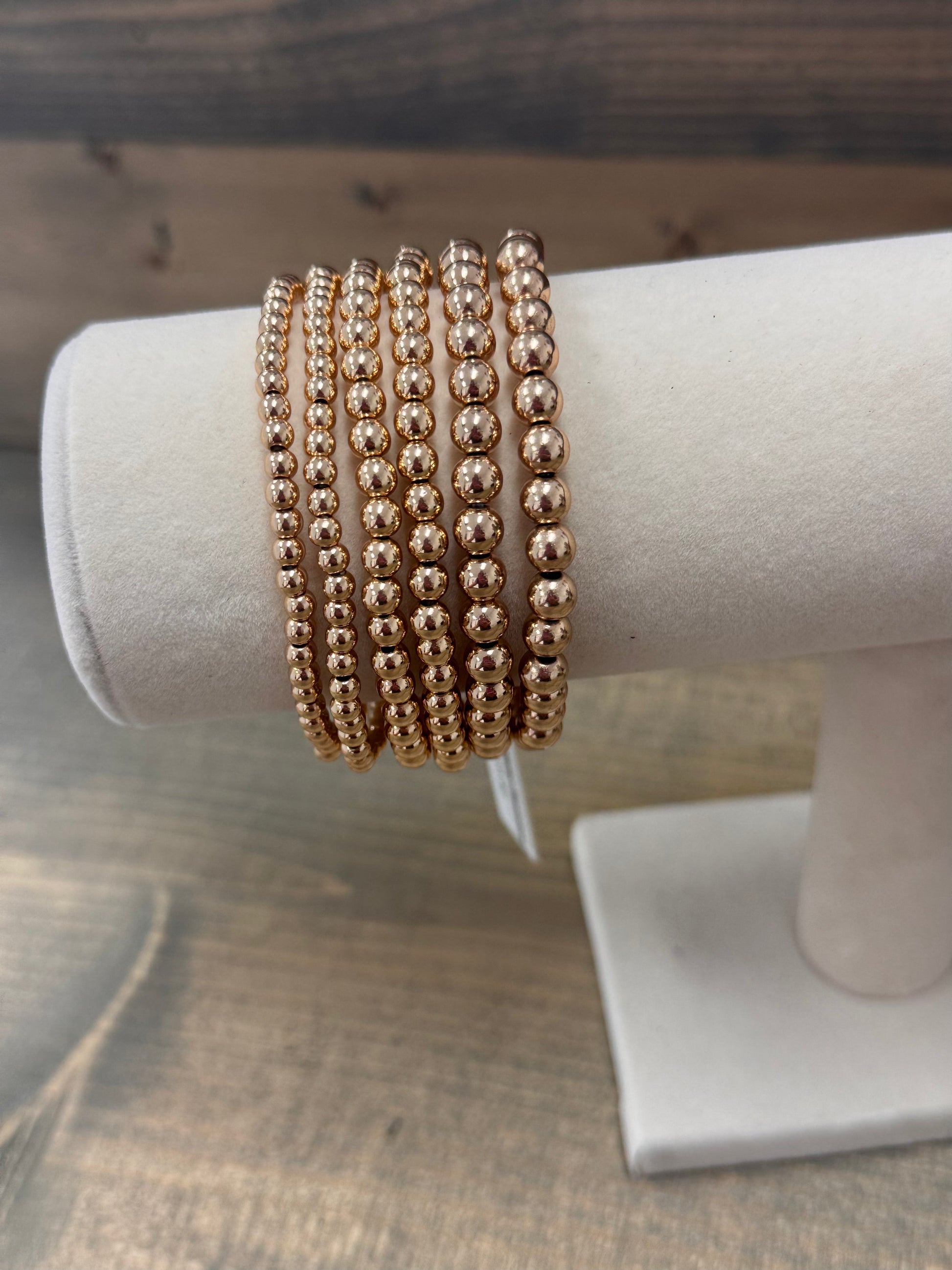 Gold Beaded Bracelet Set (MB1033GD)