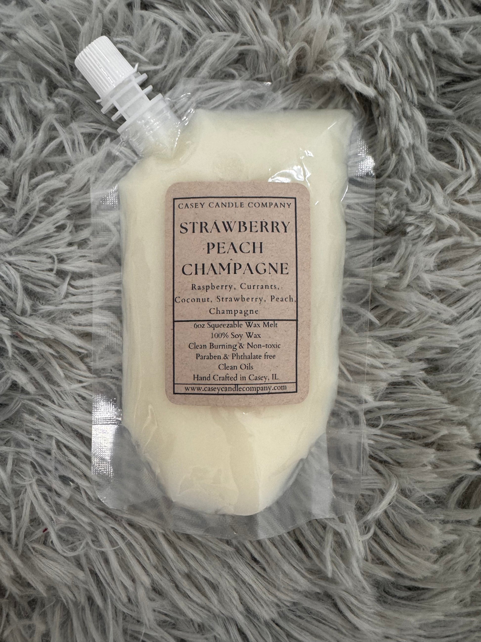 Strawberry Peach Champaign Squeezable Wax Melt 6oz