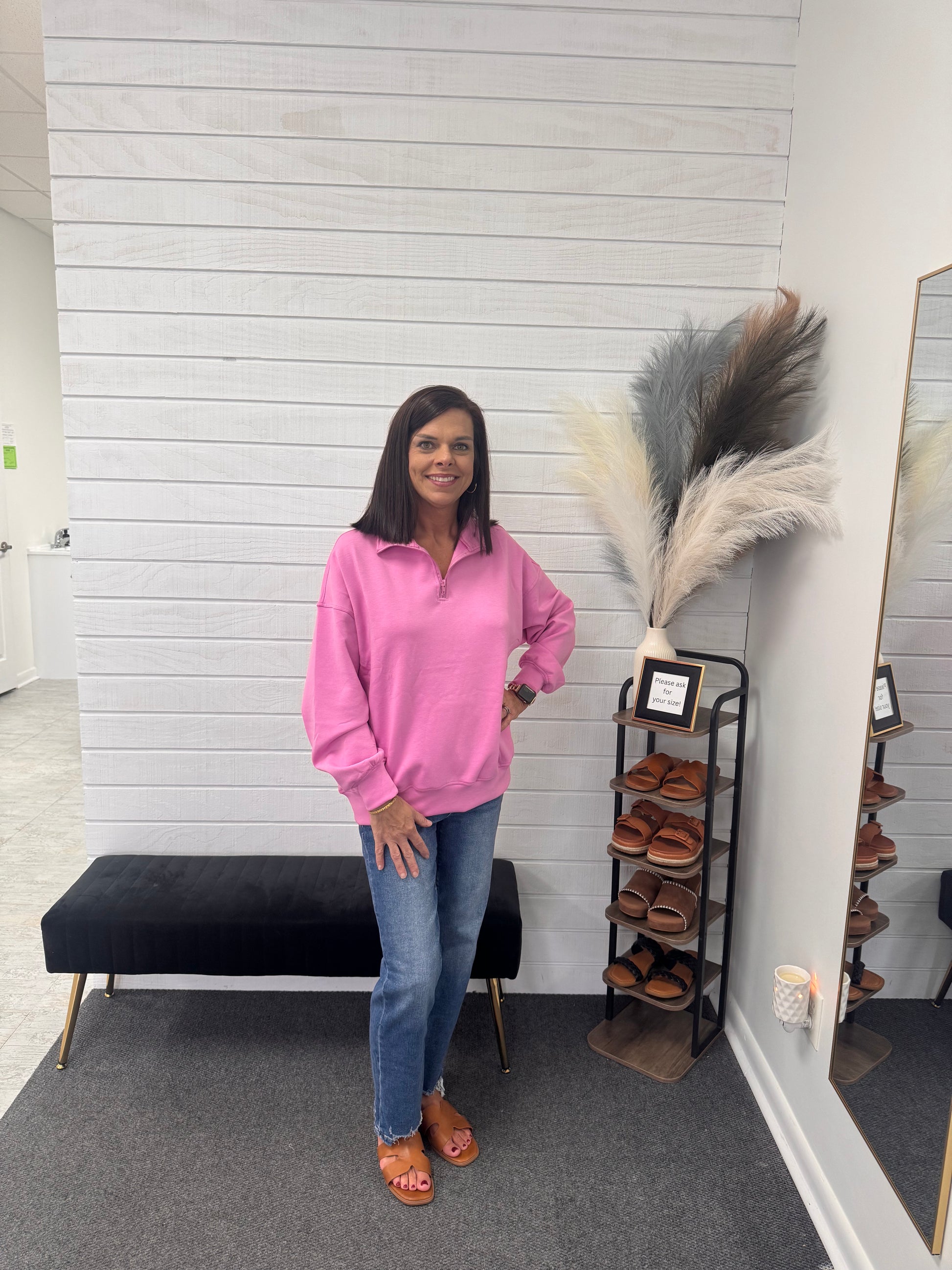 Candy Pink Zenana Pullover