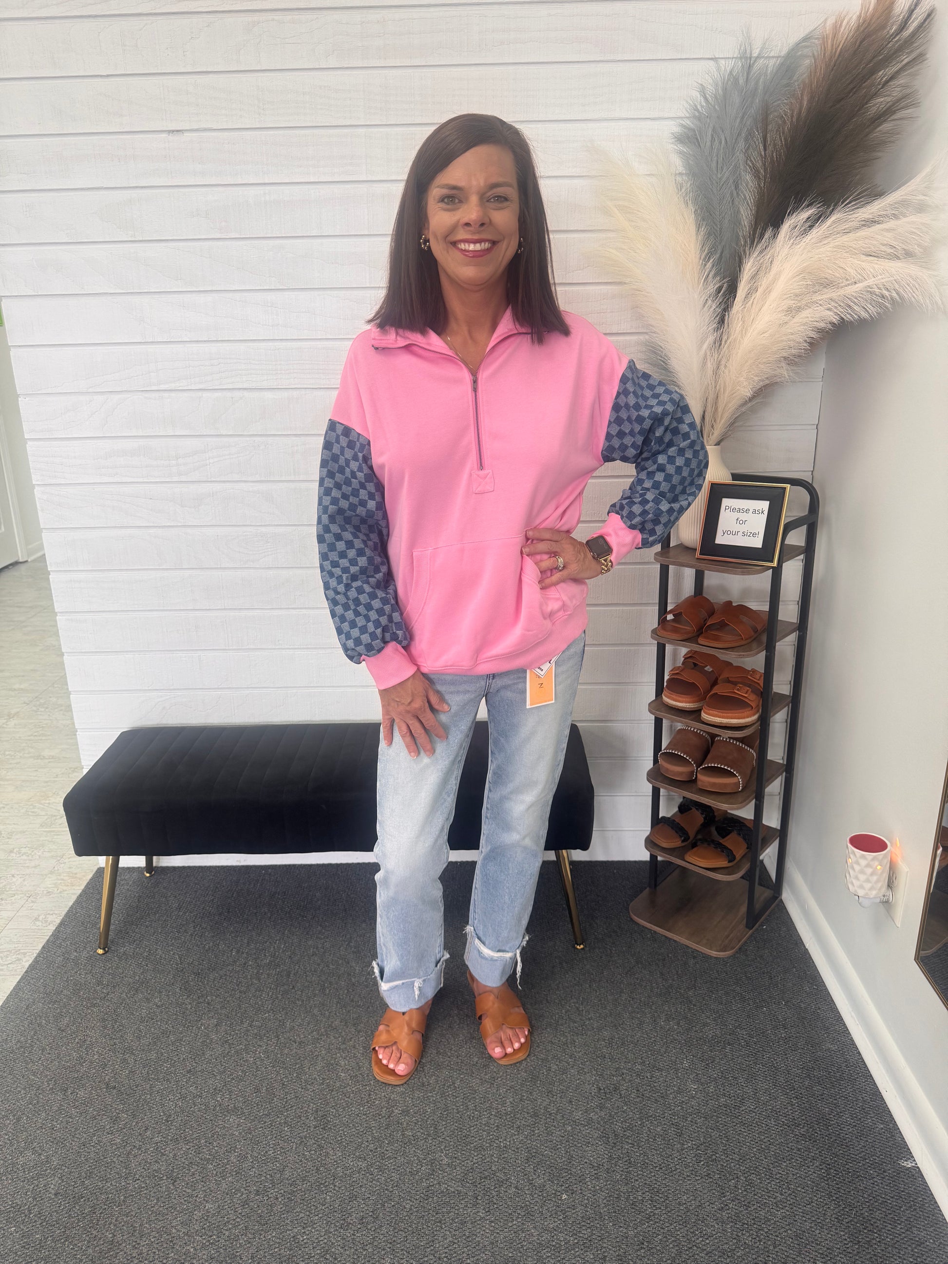 LOVESOFT PINK ZIPPER HOODIE